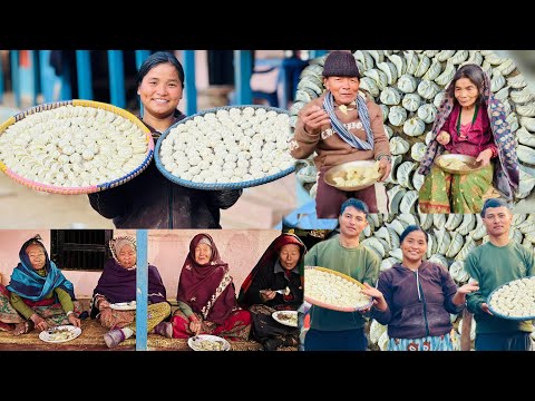 Purai maiti gaulai aghaune gari Momoko mahavoj🥟 #siruthapamagar#villagelife#vlog 