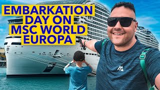 OUR FIRST EMBARKATION DAY ON MSC WORLD EUROPA | MSC WORLD EUROPA 2025
