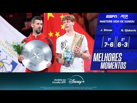 Sinner bate Djokovic na FINAL do Masters 1000 de Xangai e é CAMPEÃO com Federer e Alcaraz na plateia