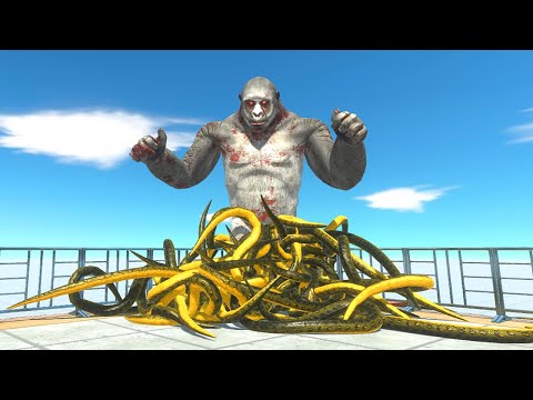 Fight Above Anaconda Cage - Animal Revolt Battle Simulator