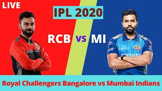 Live IPL 2020 : Royal Challengers Bangalore (RCB) vs Mumbai Indians (MI) | T20 | Live Scores | ***