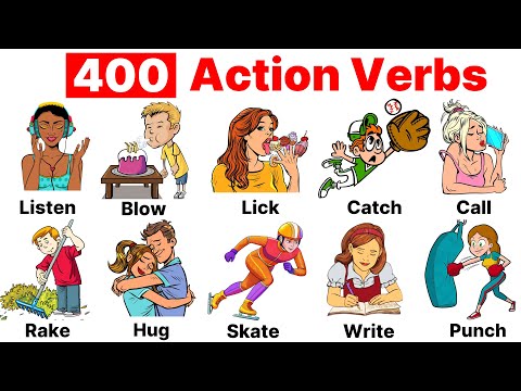 400 Action Verbs (Past, Present, & Future Tenses )  | Common Action Verbs in English | Action Words