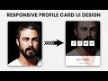 Responsive Profile Card UI Design Using HTML5 CSS3 Tutorial In Hindi Code4Education