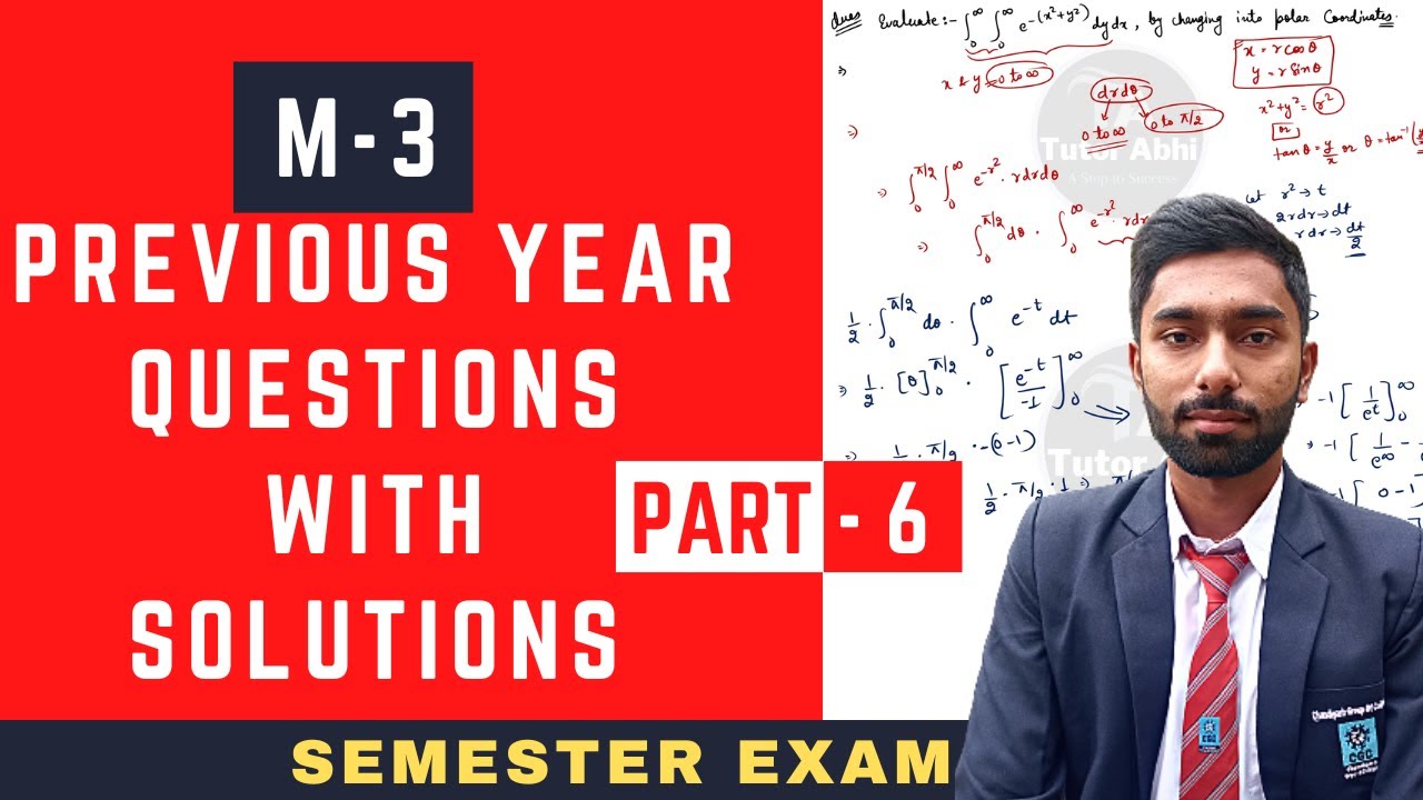 6. PTU M-3 Engineering Mathematics Previous Year Questions || Questions With Solutions || Easy Ways