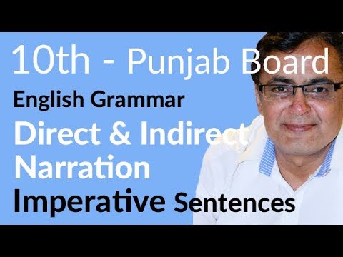 10th Class English ,Lec 3, Direct & Indirect Narration - Imperative Sentences - Class 10th English