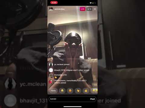 Astrokidjay Instagram Live playing 👉🏾NEW MUSIC👈🏾😧 SOOO 🔥