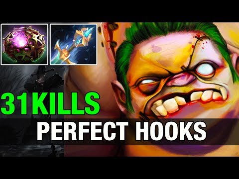 PERFECT HOOKS - Zipfile Plays Pudge with 31 kills and Kays + Octarine - Dota 2