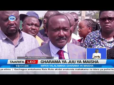 Kalonzo Musyoka adai hakuna maendeleo chini ya serikali ya Kenya Kwanza kufuatia hali gumu ya maisha