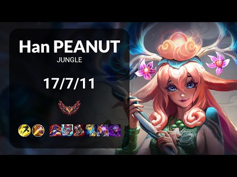 Han Peanut Lillia vs Karthus JUNGLE - KR GRANDMASTER Patch 14.15