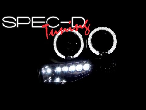 SPECDTUNING DEMO VIDEO: 2002-2005 DODGE RAM 1500 HALO LED PROJECTOR HEADLIGHTS