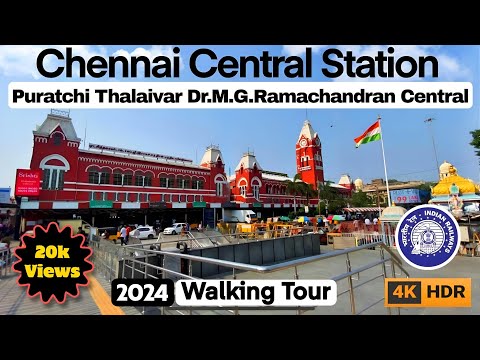 🇮🇳 4k Walking Tour of Chennai MGR Central Railway Station 😍