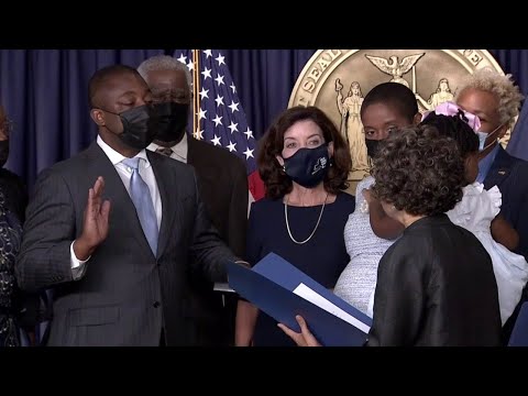 New York State Brian Benjamin Sworn In As the New Lt. Governor