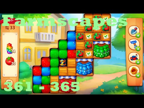 Farmscapes Level 361 - 365 HD Gameplay Walkthrough |  3 - match game | android | ios | pc | app