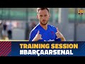 Mid-week workout to prepare the Joan Gamper match against Arsenal