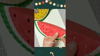 Watermelon Paper Plate Craft: Fun and Easy Summer DIY!#viral#shorts#art