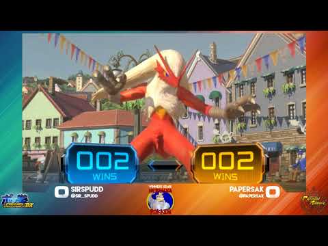 SirSpudd (Blaziken) vs PaperSak (Mewtwo) - Pokken at LWG - New Mains 1-30-18