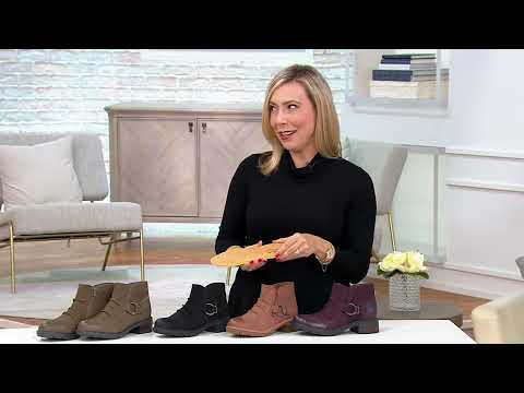 Clarks Collection Leather Ankle Boot - Hearth Fay on QVC