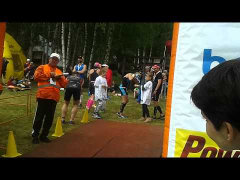 Garmin Iron Triathlon Radków 2015 - finish Justyny
