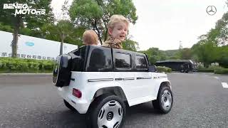 Mercedes EQG Auto Elettrica per Bambini 12V | Grigio | Beneo Motors | Parti del corpo illuminate a LED | 3-5 anni