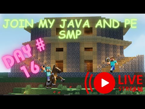 Minecraft hard core series - Day #16 in Minecraft || Mobile players join my smp..... || play with java players