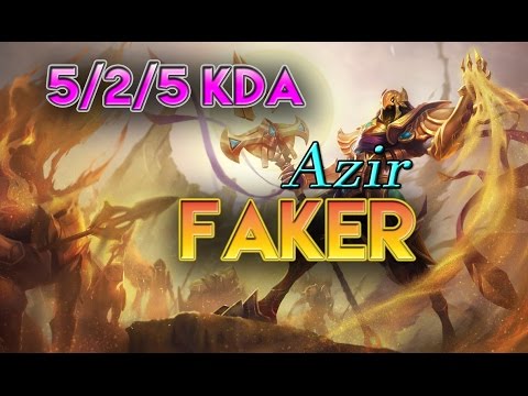 SKT T1 Faker vs Wolf - Azir Mid vs Ahri - Full Game