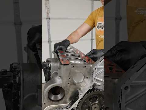 Installing A Cummins Head Gasket #truck #diesel #mechanic #engine #turbo