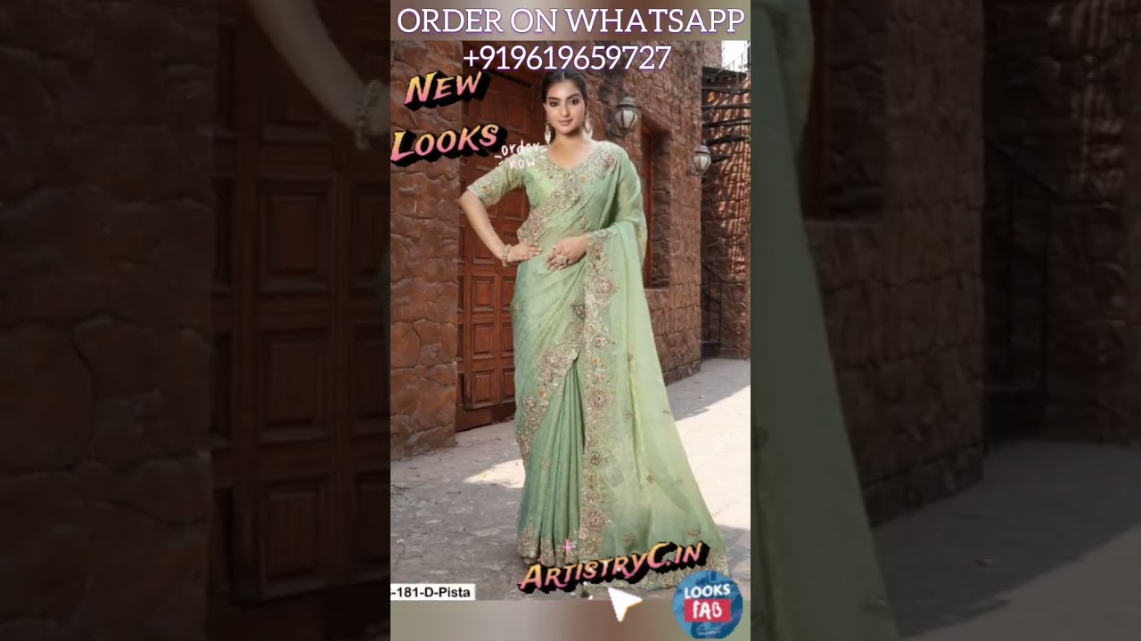 Latest Zari Organza Tissue Saree 2025 like Akshara? Shop for Rs 6465! WhatsApp +919619659727