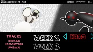 Bambi's Hell Week 2 Tracks: Rebound And Disposition And Upheaval In 3 Songs Story Mode