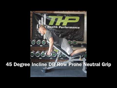 45 Degree Incline DB Row Prone Neutral Grip