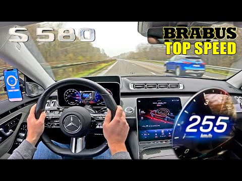 MERCEDES S CLASS S580 BRABUS // TOP SPEED on AUTOBAHN