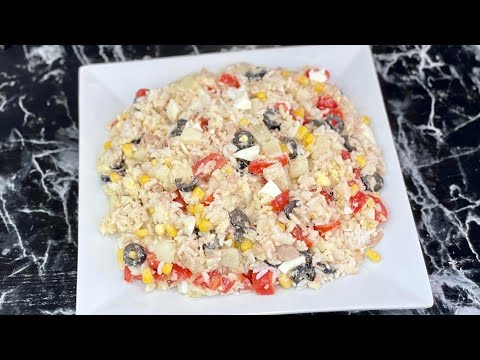 Le repas d’été par excellence ☀️ SALADE DE RIZ COMPLÈTE 🍚🥗