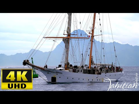 November 2, 2022 : 134-foot steel sailing brigantine #RobertCseamans was seen entering Papete port-