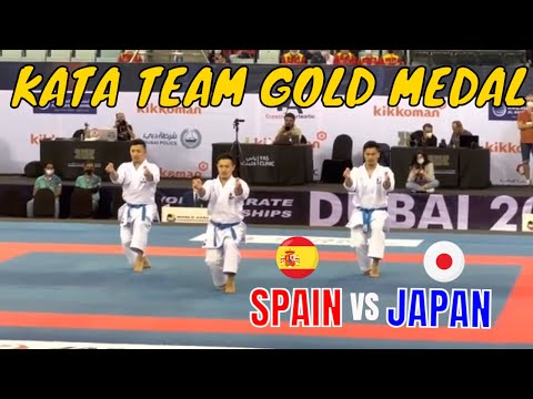 Spain vs Japan | Male Kata Team GOLD Medal | Dubai 2021 #wkf