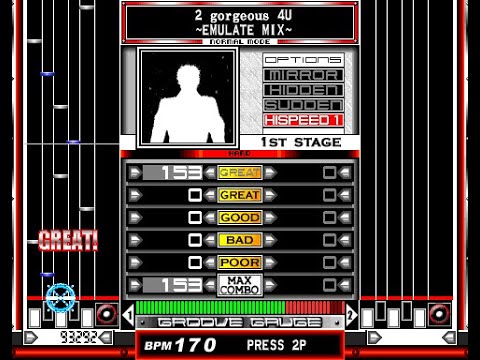 【Perfect】 2 gorgeous 4U ～EMULATE MIX～(HARD)【beatmania THE FINAL】