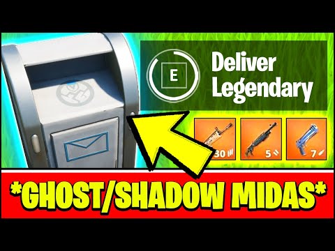 DELIVER LEGENDARY WEAPONS TO GHOST OR SHADOW DROPBOXES Locations (Fortnite GHOST SHADOW MIDAS)