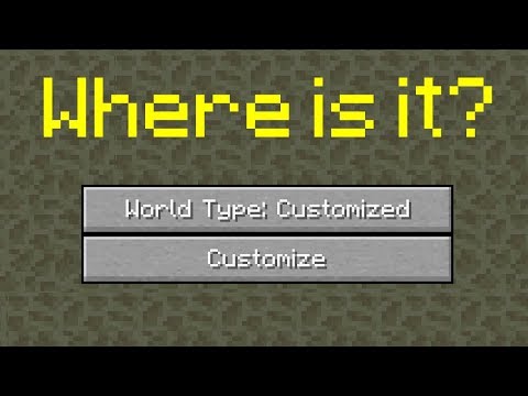 Minecraft 1.13 Where Is The World Type: Customized Button?