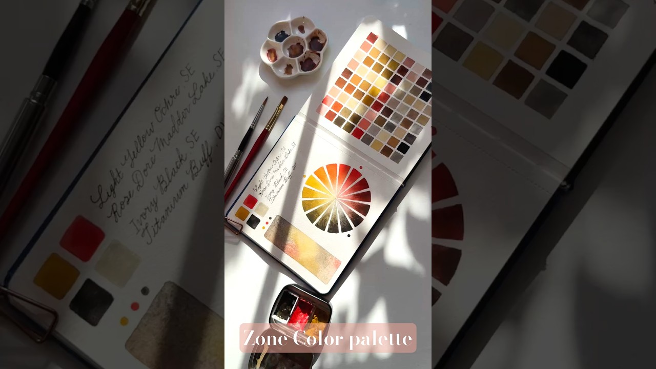 ✨ Zorn Palette | Limited Watercolor Palette | Color Mixing | Color Theory | Color Wheel Exploration