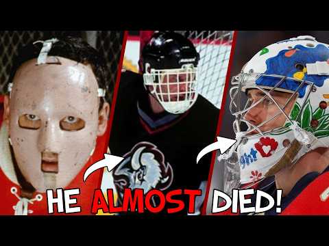 A evolução dolorosa e icônica da máscara de goleiro na NHL