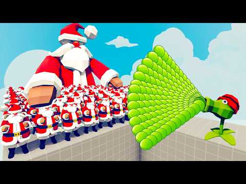 200x SANTA CLAUS + 1x GIANT vs EVERY GOD - Totally Accurate Battle Simulator TABS