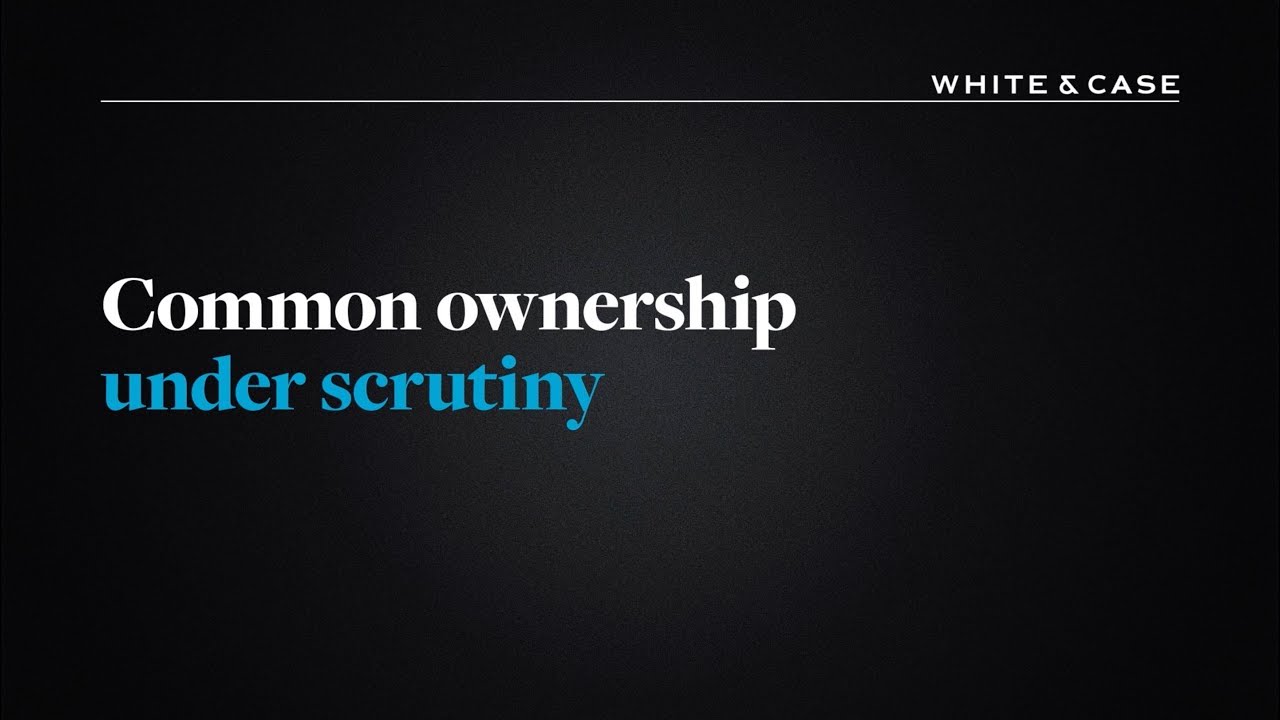 Common ownership under scrutiny | White & Case LLP