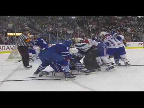 Grabovski hits Markov - Leafs Habs April 4 2009 Toronto Montreal