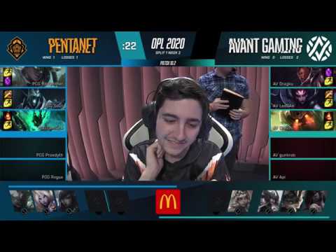 OPL 2020 - Split 1 Week 2 Game 3 - PGG vs AV