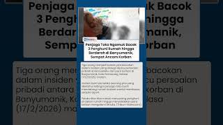 Tiga Penghuni Rumah di Banyumanik Terluka Parah Ditikam Penjaga Toko, Korban Sempat Diancam