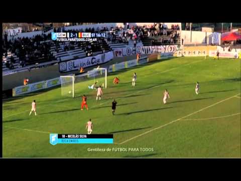 Gol de Silva. Gimnasia (M) 2 - Boca Unidos 1. Fecha 17. Primera B Nacional 2015. FPT.