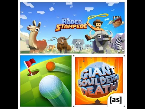 LOGRE TODO A LA PRIMERA!! YEEEY :D | GOLF BATTLE | GIANT BOULDER OF DEATH | RODEO STAMPEDE Gameplay