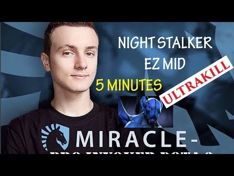Miracle - Night Stalker | EZ Mid vs Ember Spirit | Pro Player Gameplay | Dota 2 7.17 Highlight