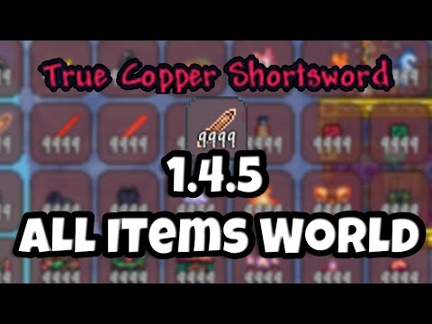 Terraria 1.4.5 Every New Item in One Place Download All Items World