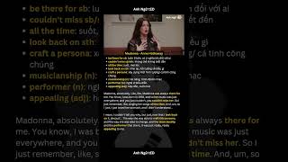 Anne Hathaway nói về huyền thoại Madonna #annehathaway #madonna #ielts