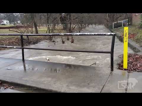 01-04-2023 Lexington, KY - Creek Raging after massive early morning rain