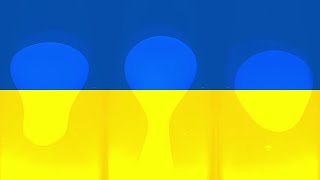 Flagge der Ukraine - TV Hintergrund mit Relax Musik